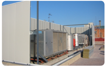 Noise enclosure built with AC80 panels