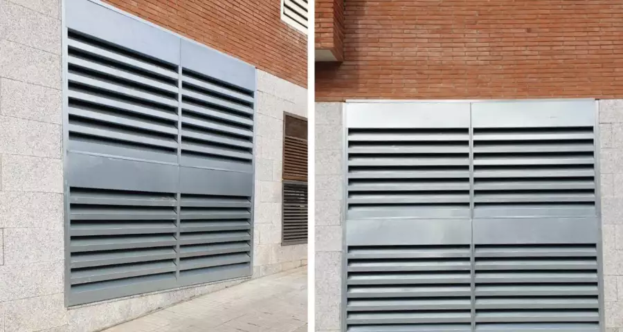 Acoustic louvers installation