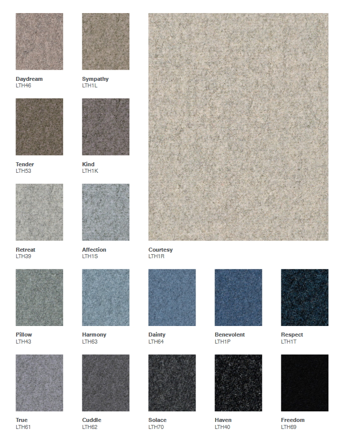 acoustic cloth colour chart 2