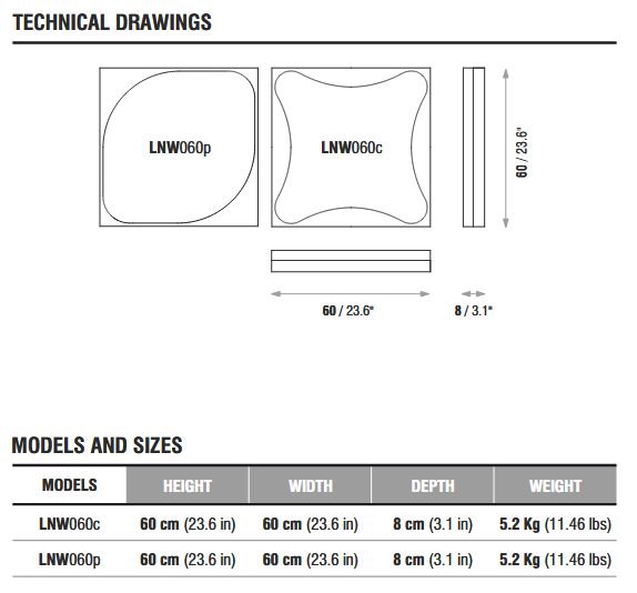 acoustic panel lownote-w