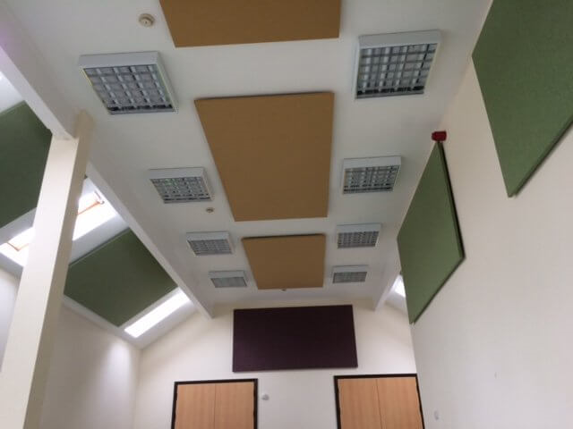 acoustic ceiling tiles in village hall