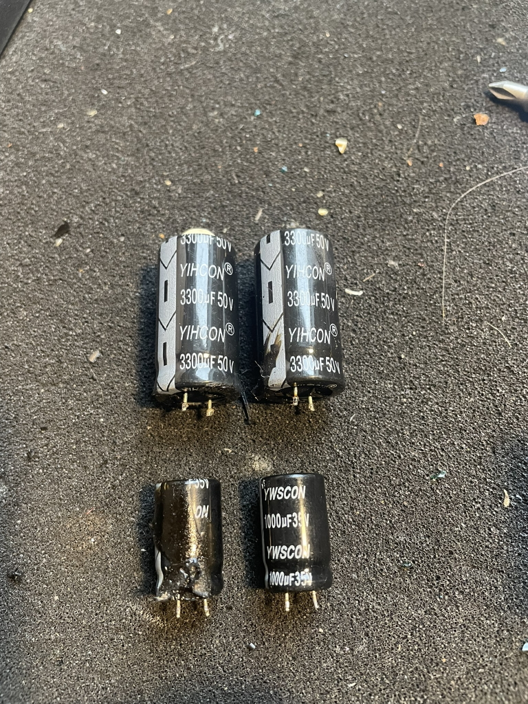 KRK main PSU caps dead