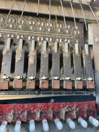 dust buildup on keys