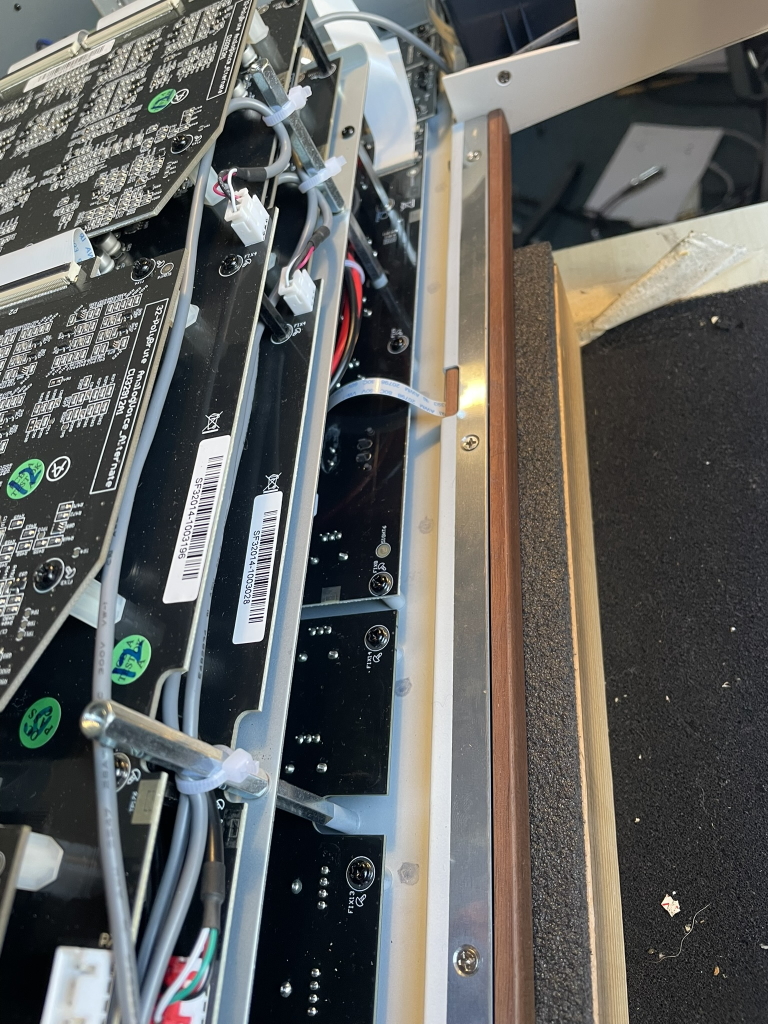 arturia polybrute sitting front down on supports