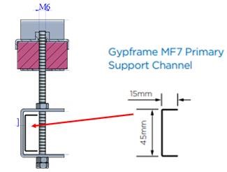 Gypframe MF7 isolation support bracket2