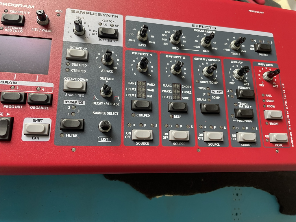 nord electro front panel after cleaning