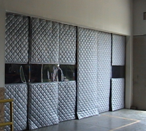 installed acoustic blankets 1