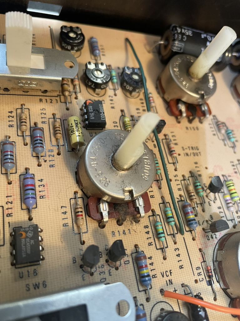 moog prodigy felt dust into potentiometers