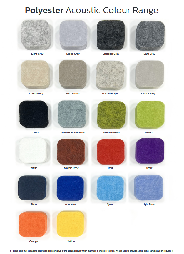 2026 acoustic polyester colour chart