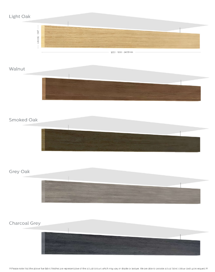 wood effect fabric veneer for ceiling baffles