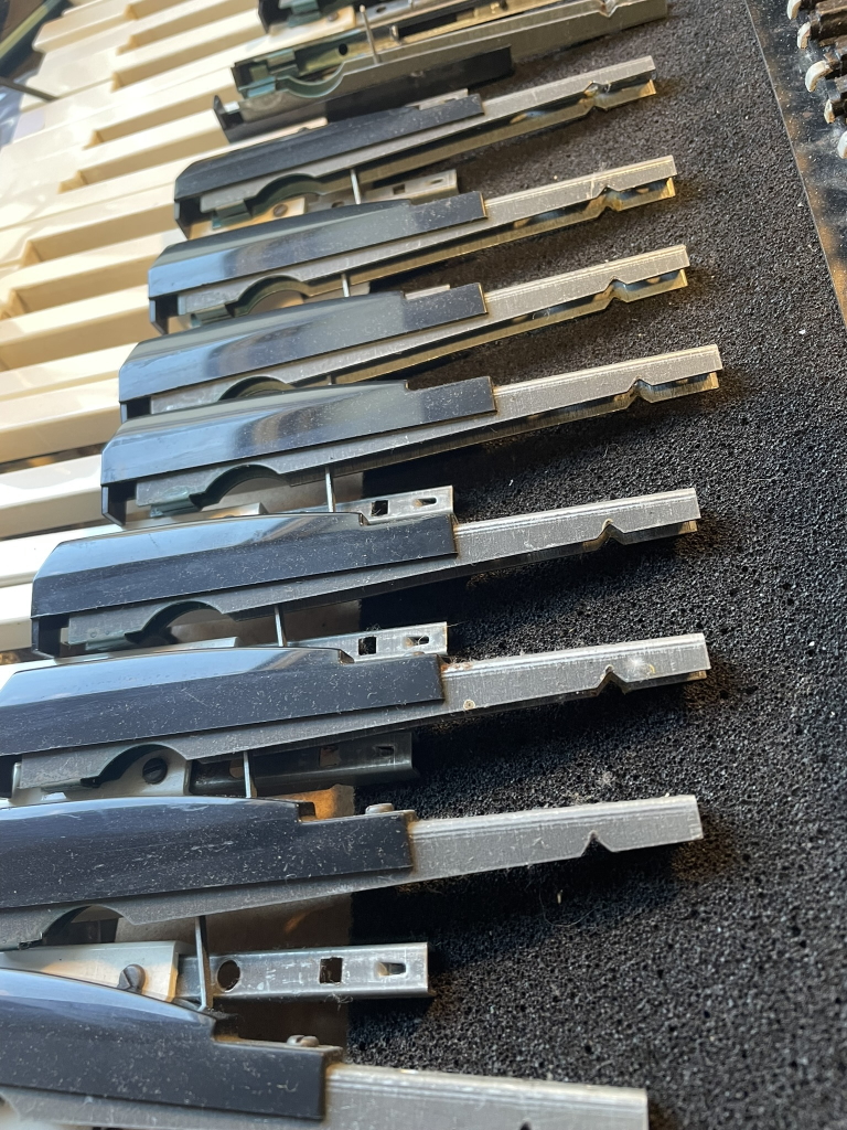 p5 keys ready for cleaning