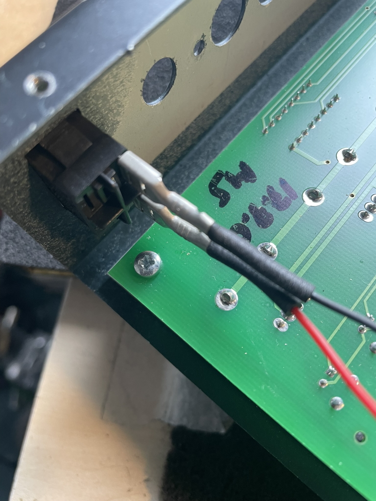 access virus C rack new spade connectors for power switch