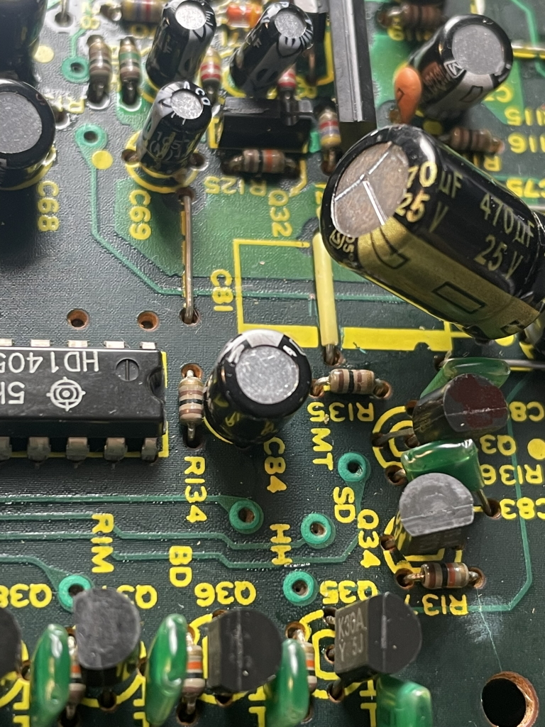 roland tr707 eaten pcb trace