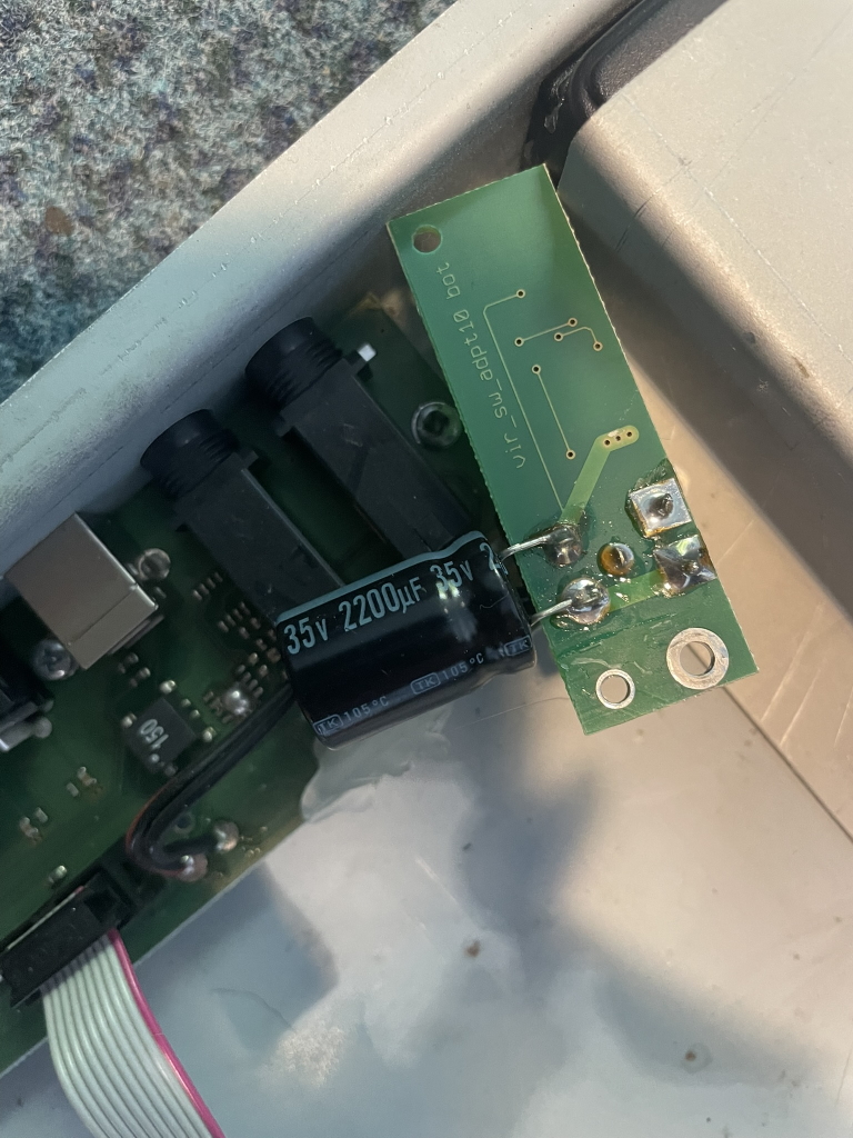 access virus polar large capacitor across power plug value