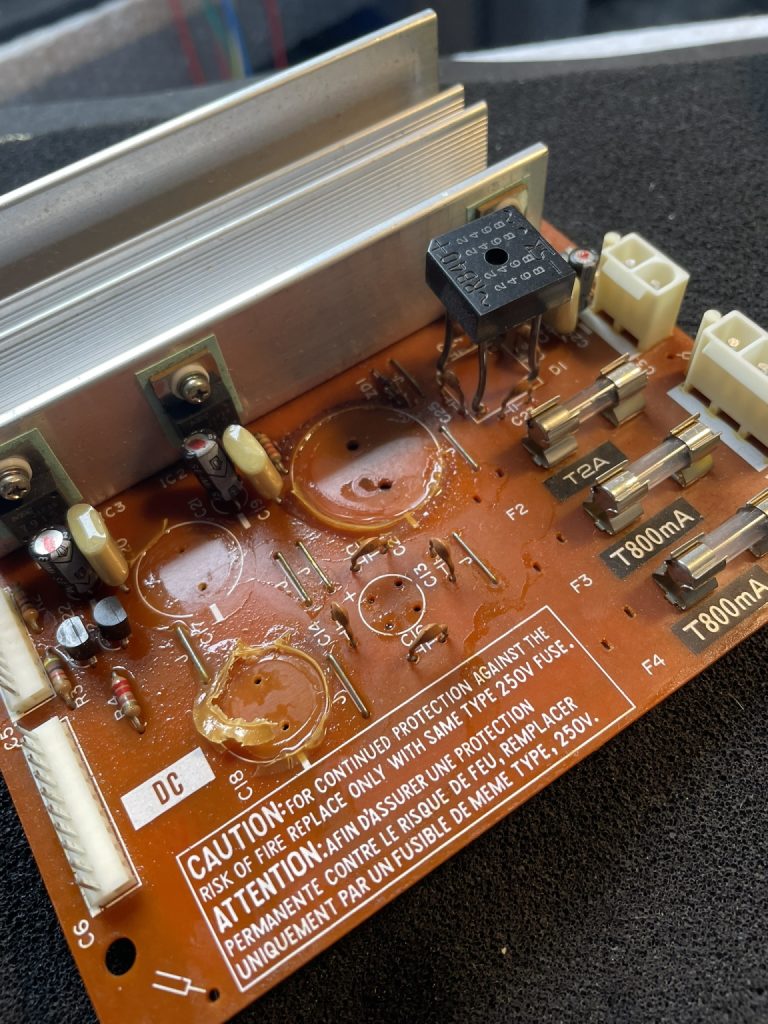 dx7 corrosive glue on psu caps