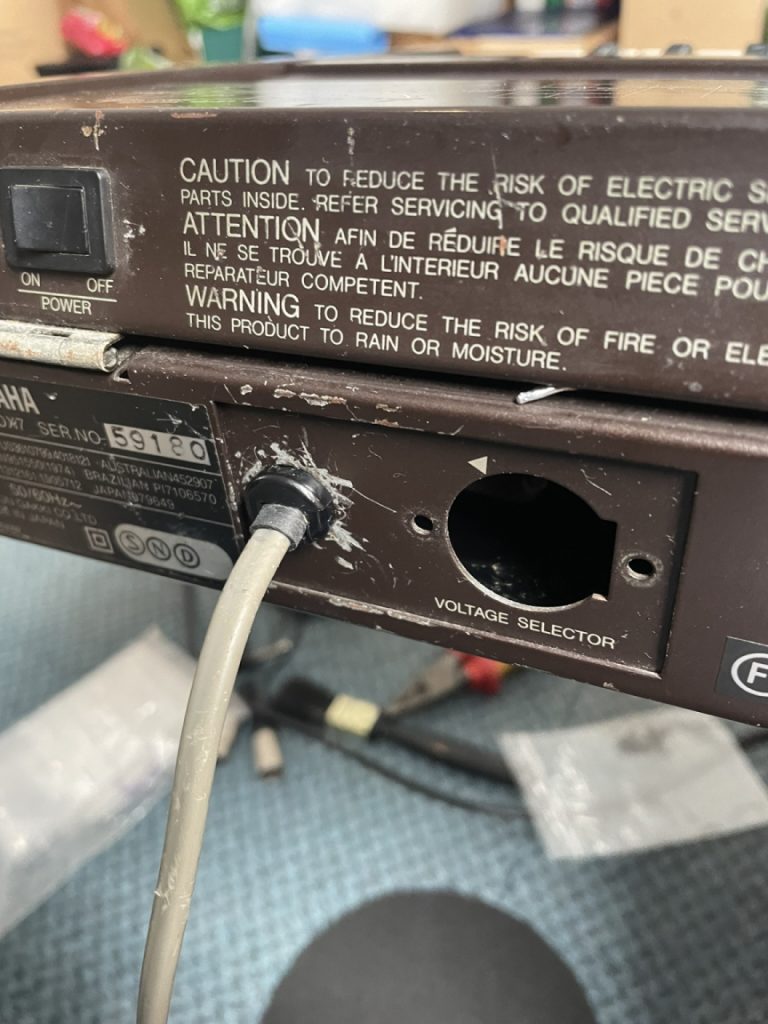 dx7 new cable gland fitted